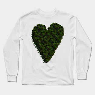 Green Rose Heart Long Sleeve T-Shirt